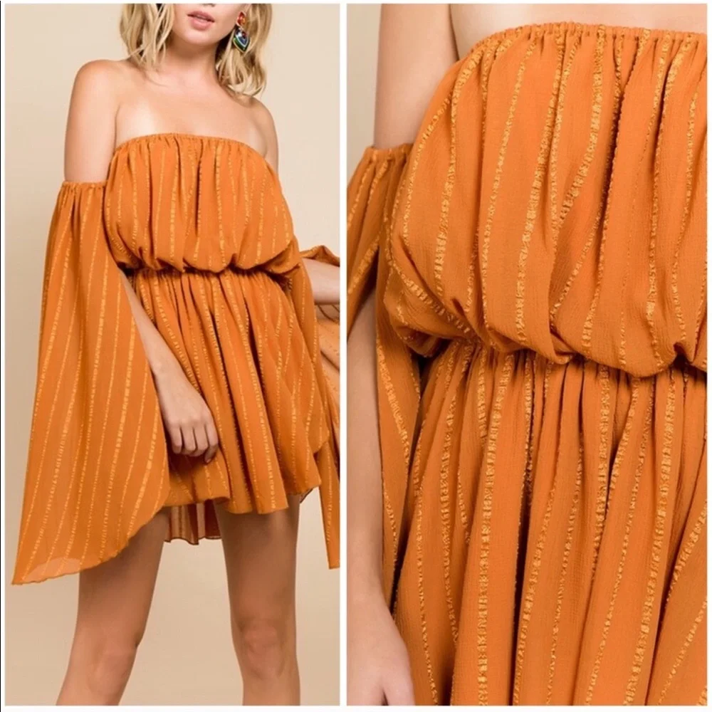 Chic boho flare sleeve minidress tunic - Picture 5 of 7